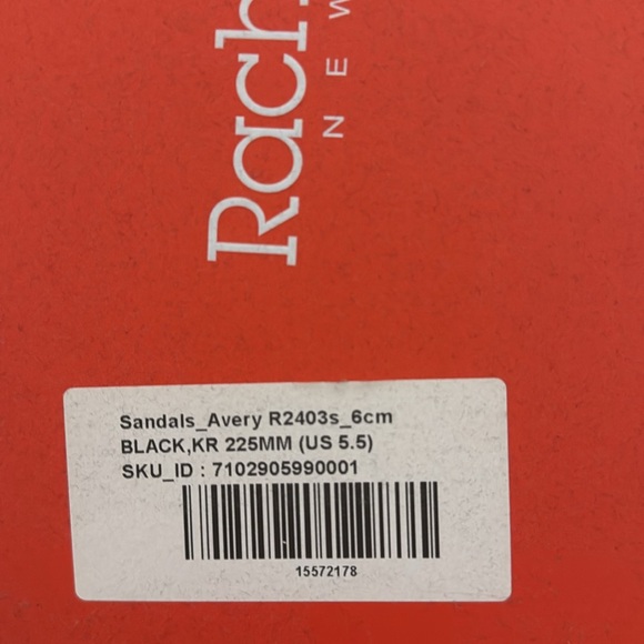 Rachel Cox Black Leather Avery Heeled Sandals size US5.5 - Picture 5 of 5